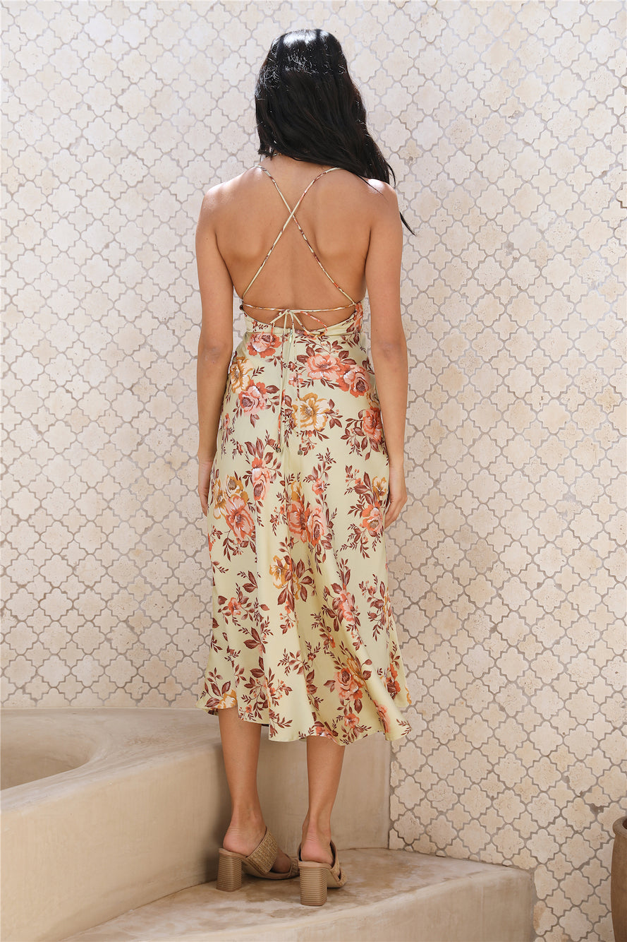 Ocean Breeze Midi Dress Green