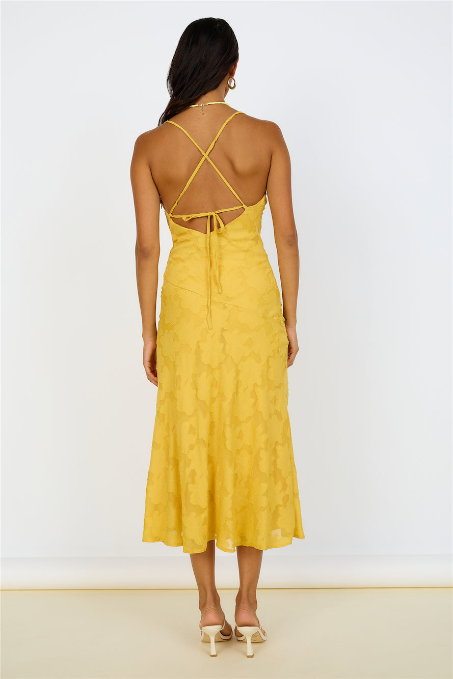 Story Of Songs Midi Dress Yellow
