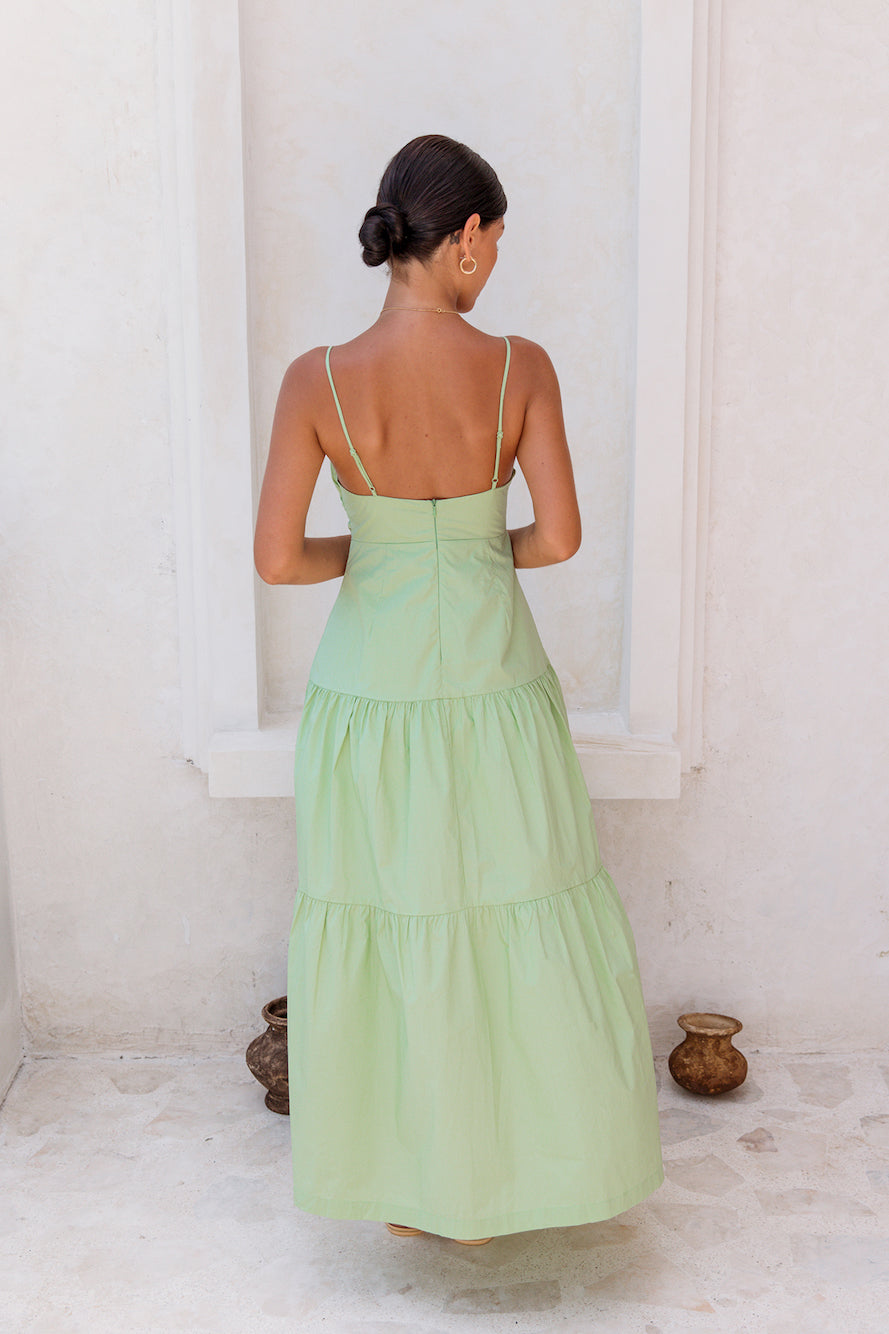 Make It Natural Maxi Dress Green