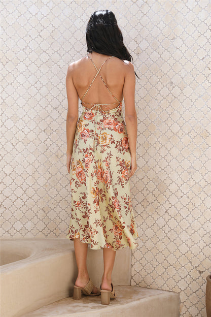 Ocean Breeze Midi Dress Green