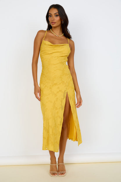 Story Of Songs Midi Dress Yellow