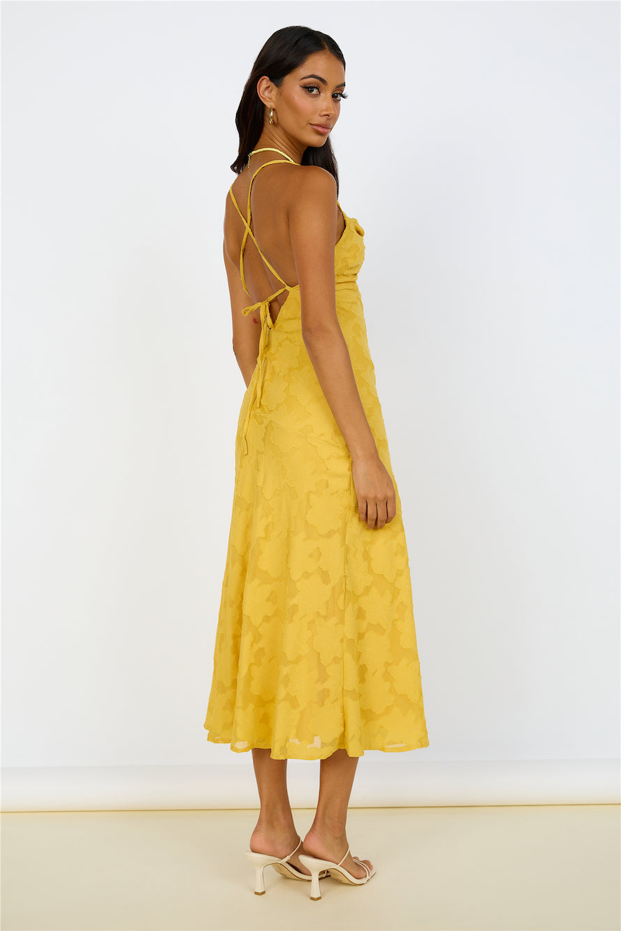 Story Of Songs Midi Dress Yellow