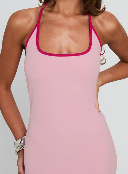 Teisha Halter Maxi Dress Pink