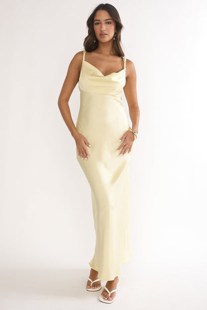Limelight Luxe Triple Strap Back Maxi Dress Butter