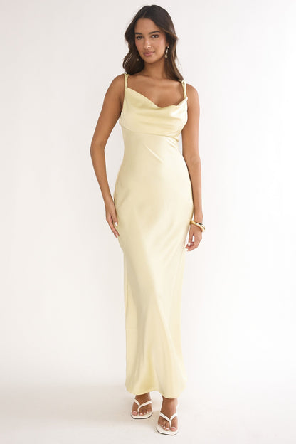 Limelight Luxe Triple Strap Back Maxi Dress Butter