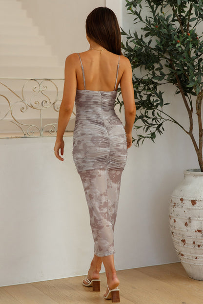 Heart Eyes Maxi Dress Grey