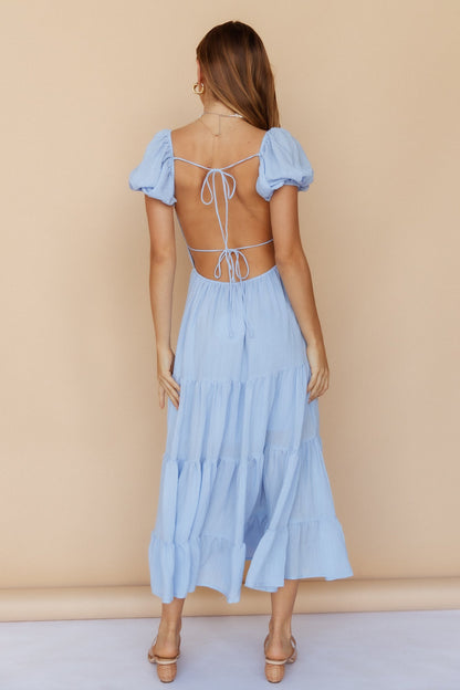 Serendipitous Moments Maxi Dress Blue