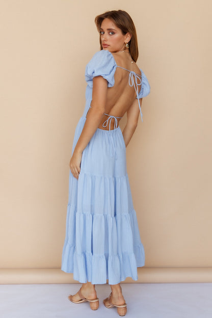 Serendipitous Moments Maxi Dress Blue