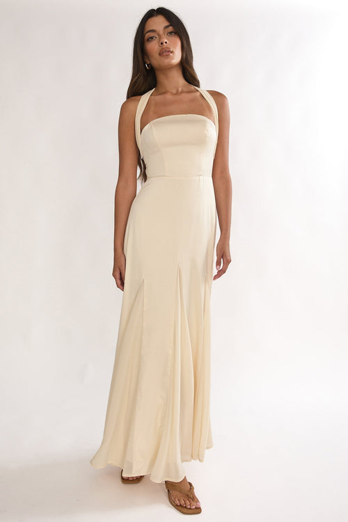 Loro Godet Hem Maxi Dress Butter