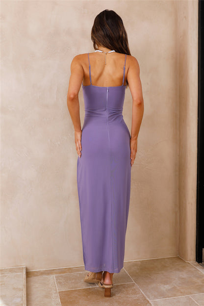 Celestial Wonder Mesh Maxi Dress Purple