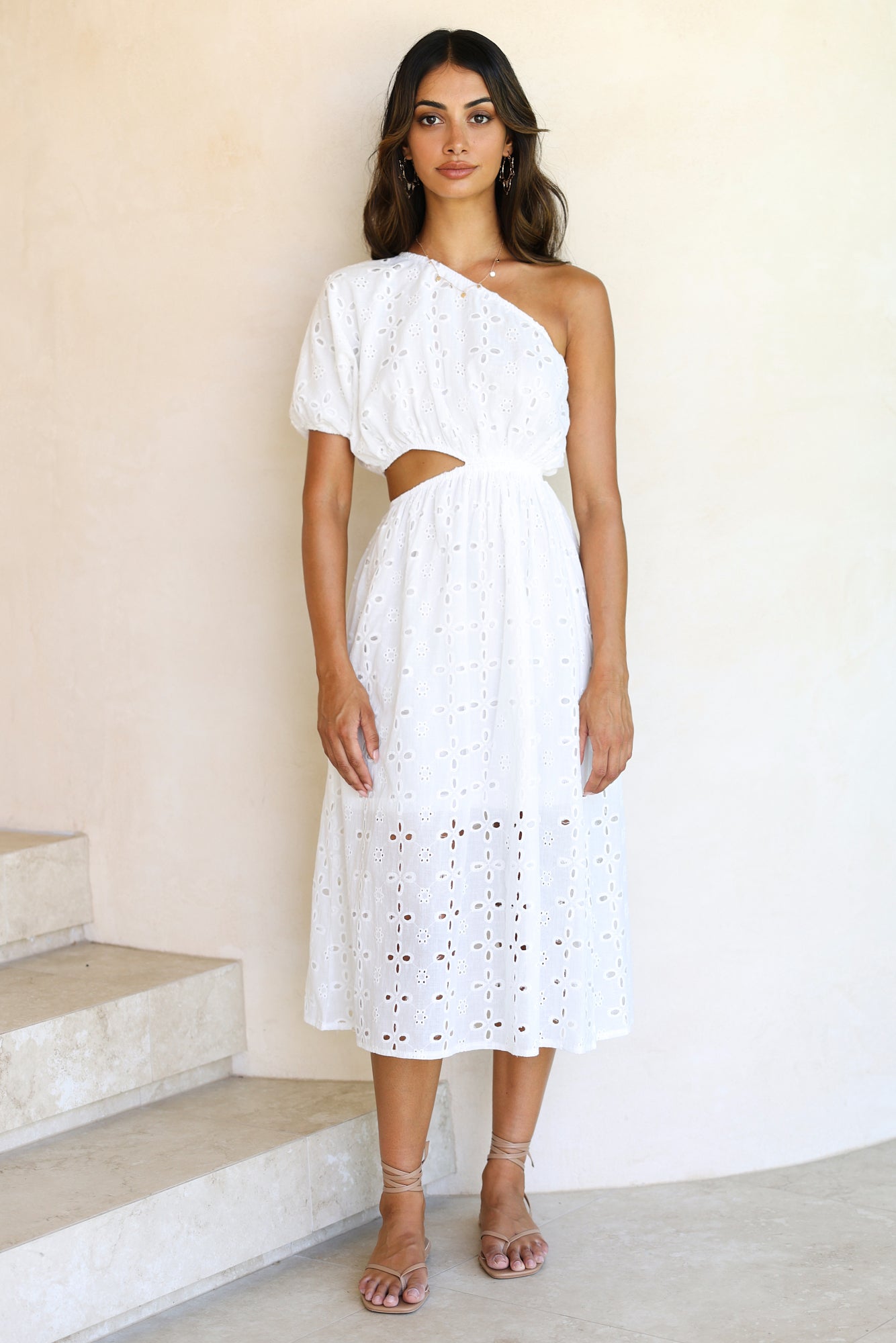 Bouvardia Midi Dress White