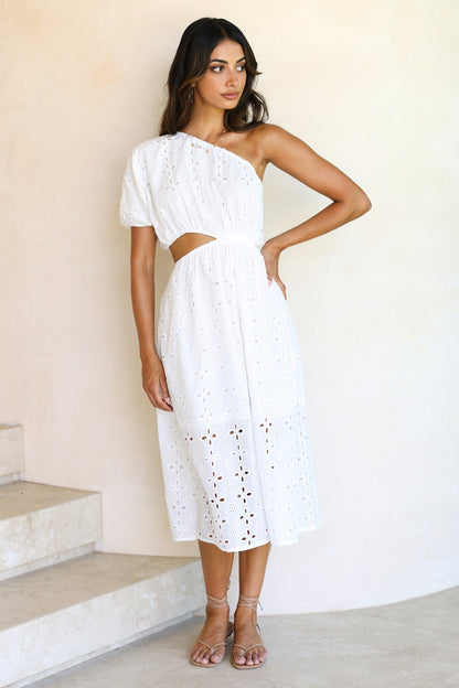Bouvardia Midi Dress White