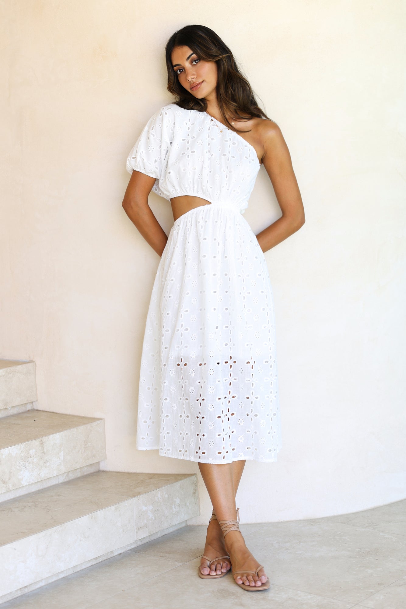 Bouvardia Midi Dress White