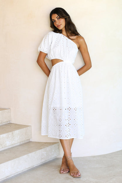 Bouvardia Midi Dress White