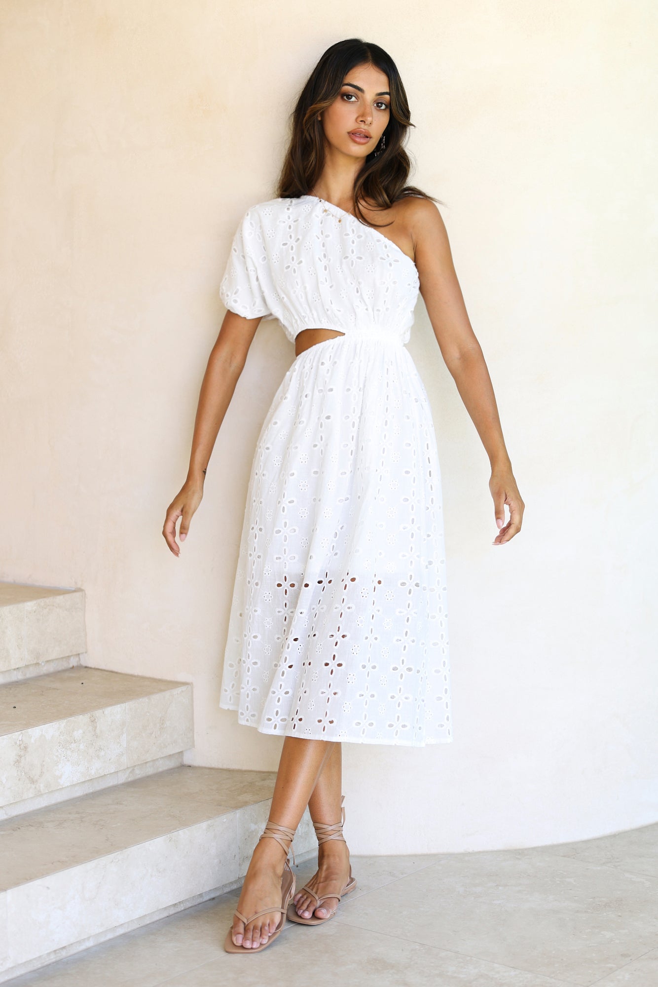 Bouvardia Midi Dress White