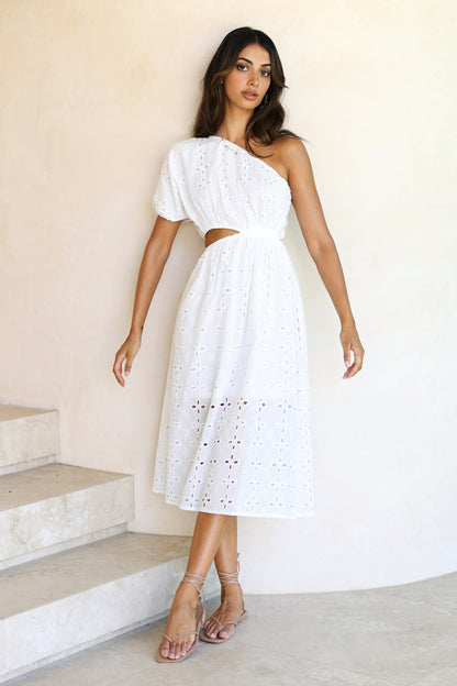 Bouvardia Midi Dress White